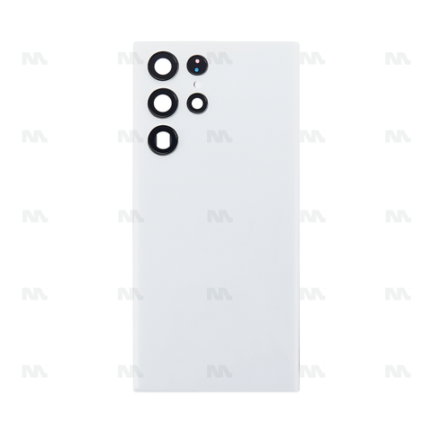 Vitre arrière pour Samsung Galaxy S22 Ultra S908B avec objectif Phantom White OEM