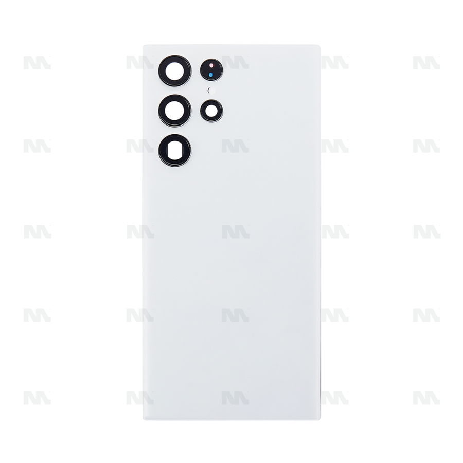 Vitre arrière pour Samsung Galaxy S22 Ultra S908B avec objectif Phantom White OEM