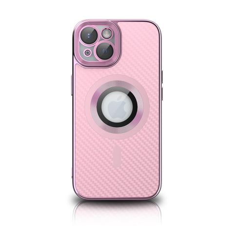 Coque en TPU brillant NY Carbon pour iPhone 15 Plus - Rose