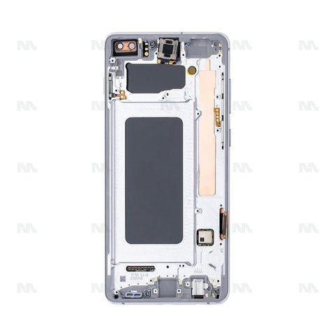 Écran complet sur châssis Reconditionné pour Samsung Galaxy S10 Plus G975F - Blanc Prisme