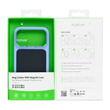 Coque Rixus Mag Carbon Compatible MagSafe Pour Apple iPhone 17 Pro Max, 18 Pro Max Bleu Clair
