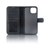 Portefeuille magnétique amovible Rixus Duo pour Apple iPhone 16 Plus Noir