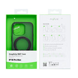 Coque Rixus SnapGrip 360 avec Anneau Support pour Apple iPhone 16 Pro Max - Noir