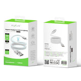 Câble de recharge magnétique Rixus RXUC59AL USB-A vers Lightning 1 m 10 W blanc