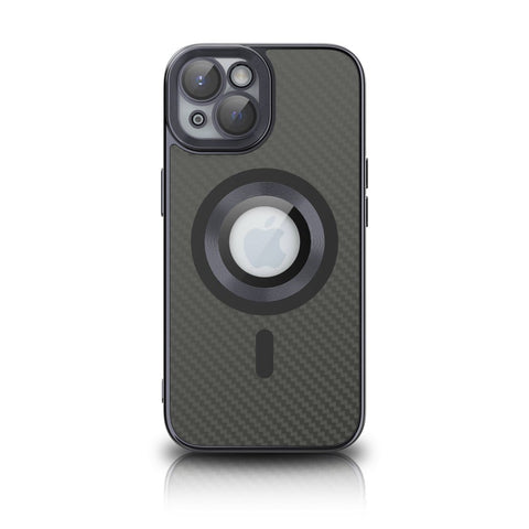 Étui en TPU brillant NY Carbon pour iPhone 15 Plus - Noir