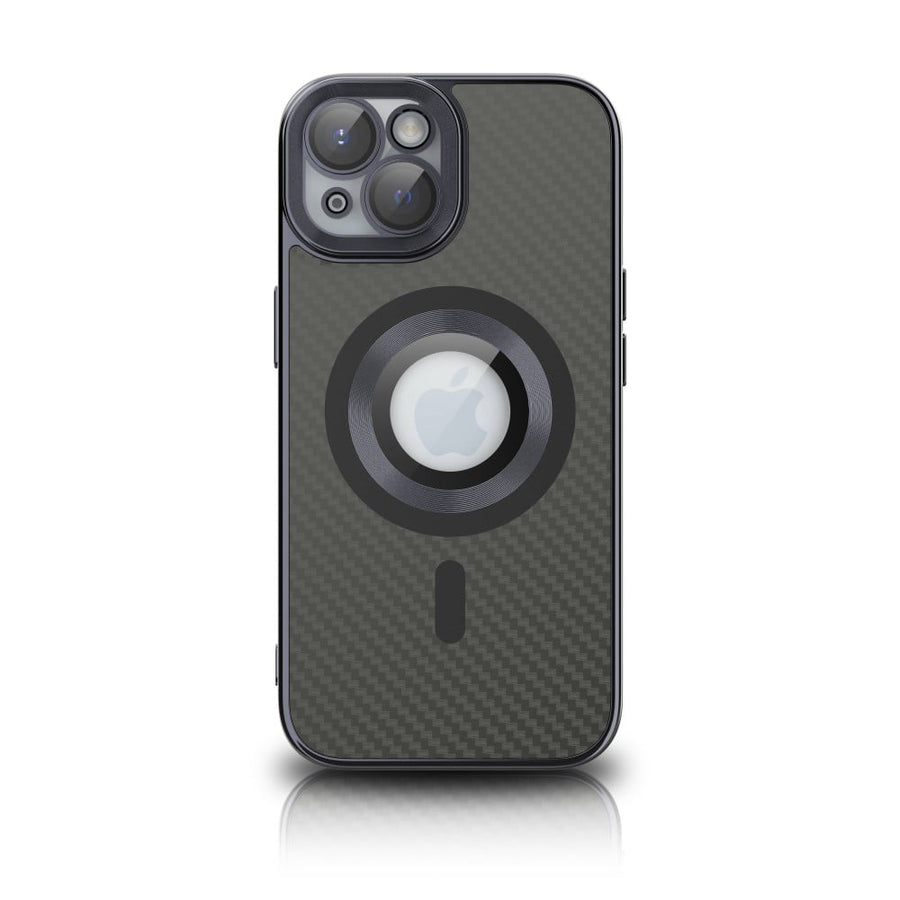 Étui en TPU brillant NY Carbon pour iPhone 15 Plus - Noir