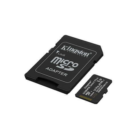 Carte Mémoire MicroSD 1To Kingston Canvas Select Plus 100R A1 C10 avec Adaptateur - Noir