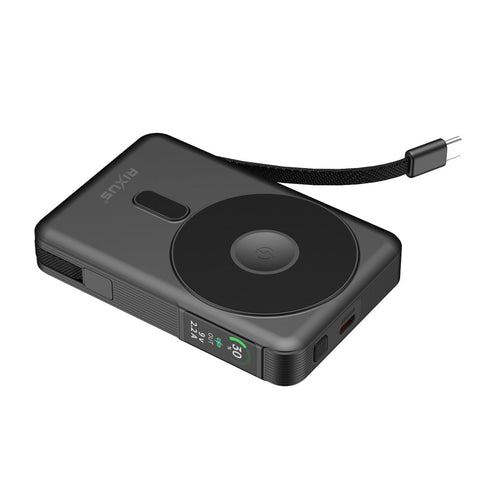 Batterie Externe 10000mAh 35W Rixus RXPB77A Compatible MagSafe - Noir