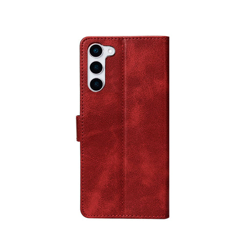 Bibliothèque Rixus pour Samsung Galaxy S23 Rouge foncé