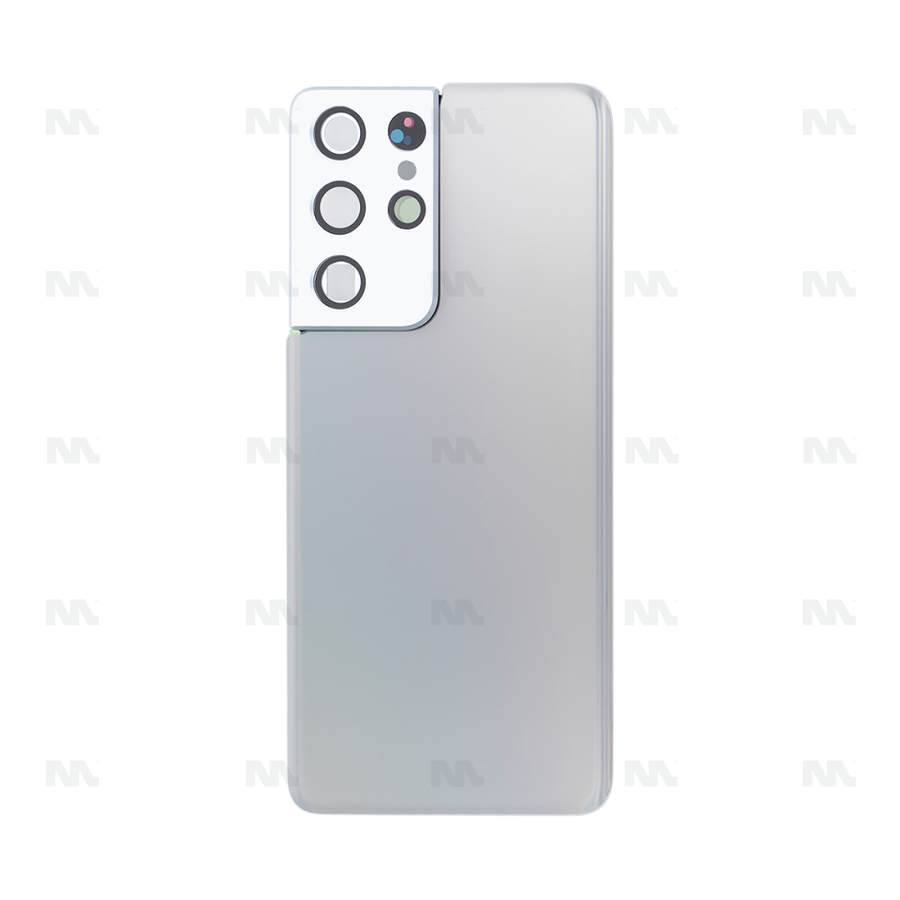 Vitre arrière pour Samsung Galaxy S21 Ultra 5G G998B avec objectif Phantom Silver OEM