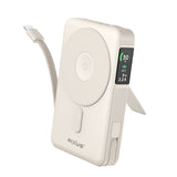 Batterie Externe 10000mAh 35W Rixus RXPB77C Compatible MagSafe - Beige