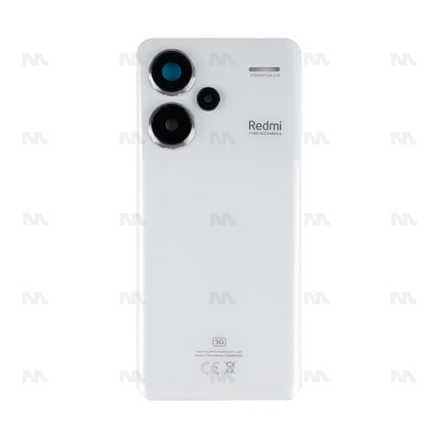 Vitre arrière pour Xiaomi Redmi Note 13 Pro Plus 5G avec objectif, blanc clair de lune, OEM