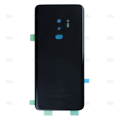 Vitre arrière pour Samsung Galaxy S9 Plus G965F avec objectif - Noir nuit - OEM