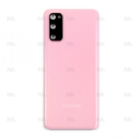 Vitre arrière pour Samsung Galaxy S20 G980F avec objectif rose nuage OEM