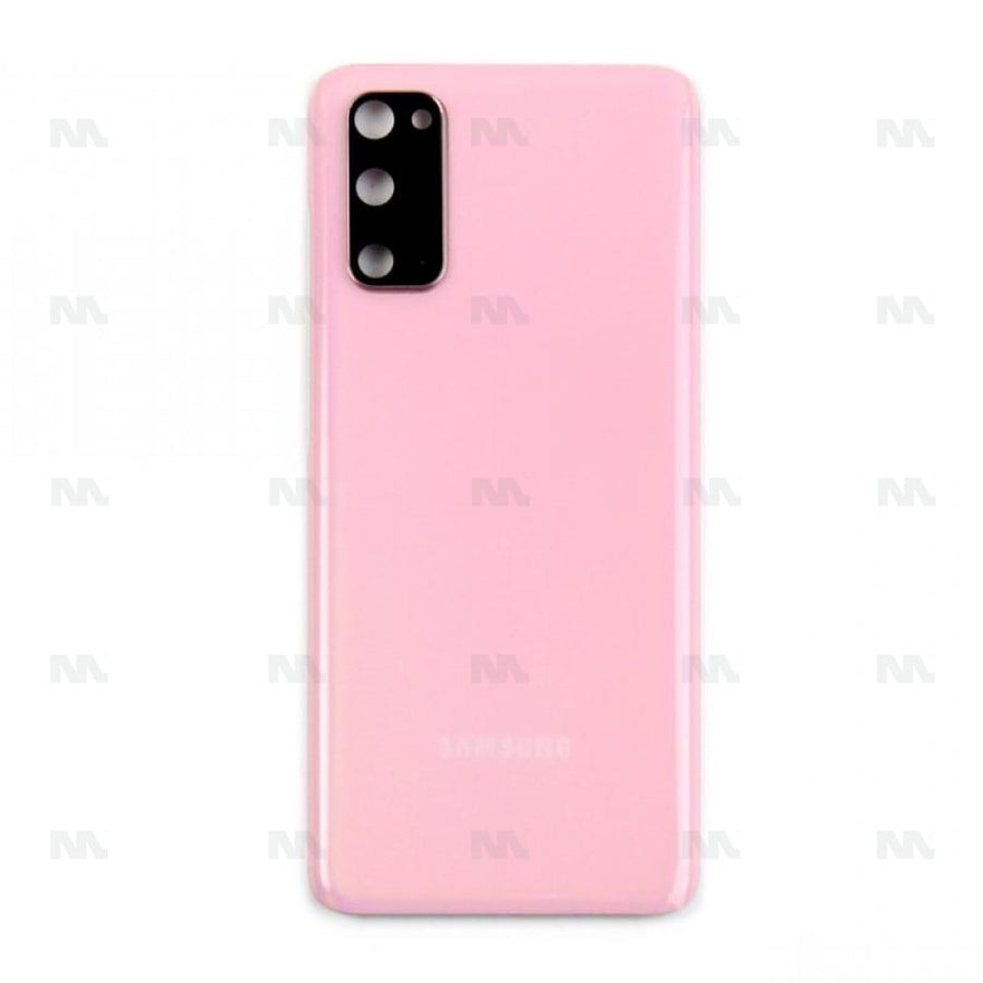 Vitre arrière pour Samsung Galaxy S20 G980F avec objectif rose nuage OEM
