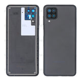 Vitre arrière pour Samsung Galaxy A12 Nacho A127F avec lentille, noire, OEM