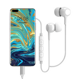 Écouteurs filaires USB-C Rixus RXHD56CW avec microphone, blancs