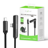 Câble USB-C vers USB-C Coudé 100W avec Support Rixus RXUC11