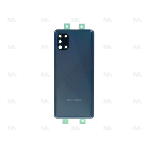 Vitre arrière pour Samsung Galaxy A31 A315F avec prisme pour objectif, noir, OEM