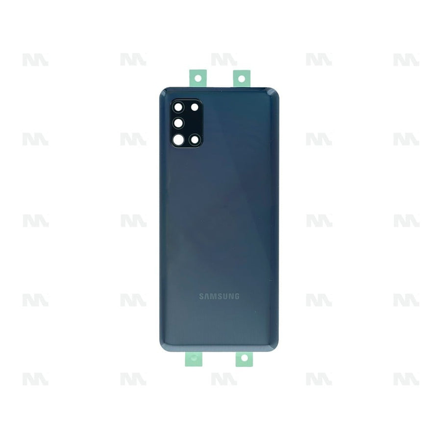 Vitre arrière pour Samsung Galaxy A31 A315F avec prisme pour objectif, noir, OEM