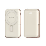 Batterie externe magnétique portable Rixus RXPB37 10 000 mAh avec support Rose Gold
