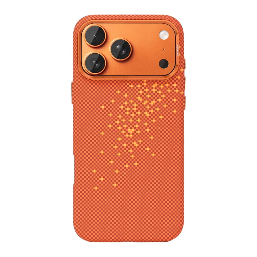 Coque Ultra-Fine Rixus Alpine Compatible MagSafe RXD021 Pour Apple iPhone 17 Pro, 18 Pro Orange Galaxie