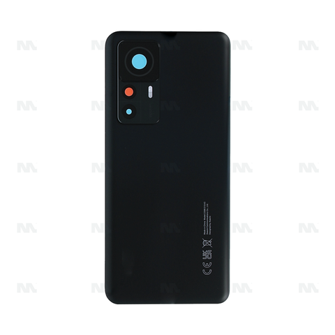 Vitre arrière pour Xiaomi 12T Pro 5G avec objectif – Noir – OEM