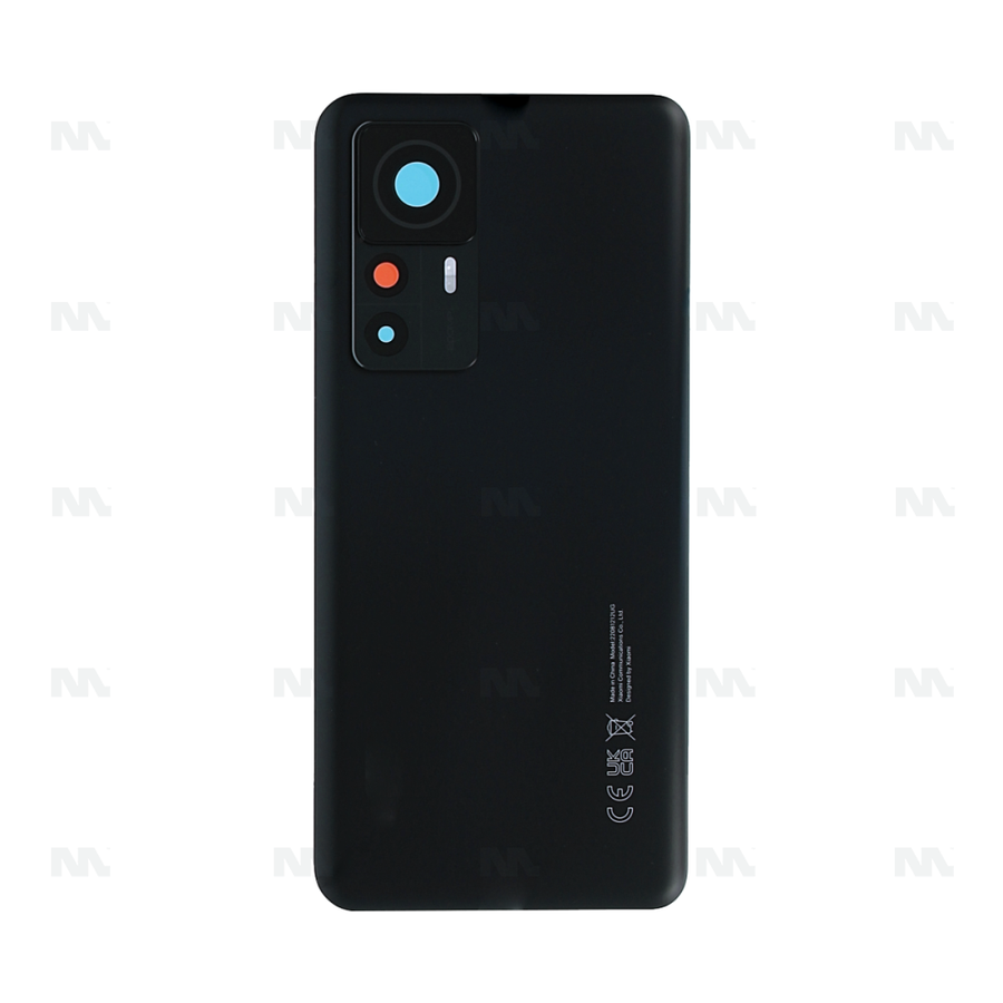 Vitre arrière pour Xiaomi 12T Pro 5G avec objectif – Noir – OEM