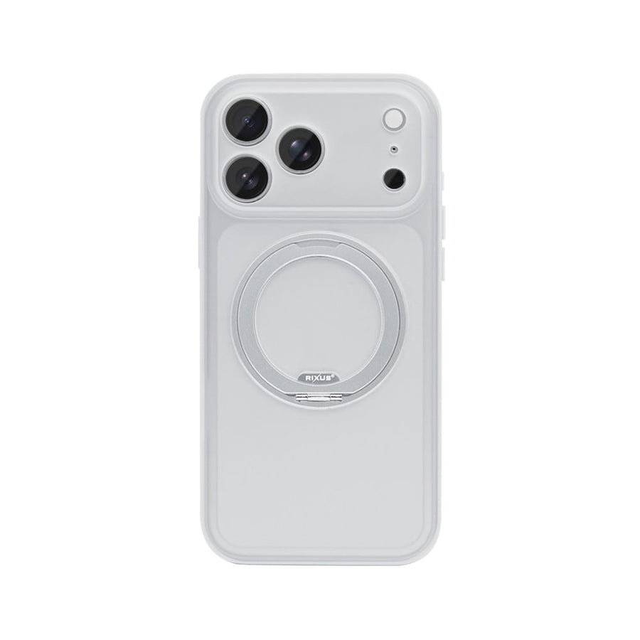 Coque Rixus SnapGrip 360 avec Anneau Support pour Apple iPhone 17 Pro - Blanc