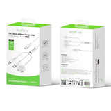 Câble de Charge 3-en-1 60W 1.2m pour Smartphone et Montre Rixus RXUC33 - Blanc