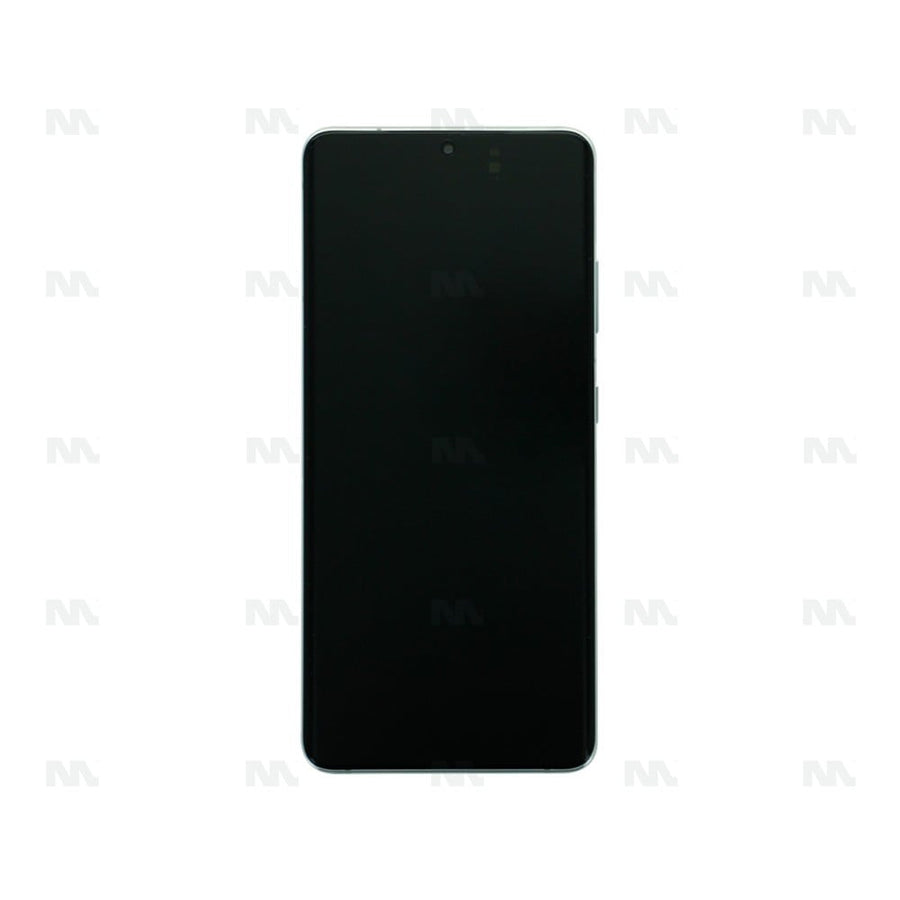 Chassis + Ecran Officiel Service Pack + Vitre pour Samsung Galaxy S21 5G Ultra G998B - Phantom Silver