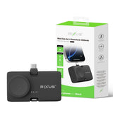 Batterie externe Mini Click-On 3 en 1 Rixus RXPB13B 4 500 mAh Noir