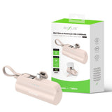 Batterie externe mini Rixus RXPB98P Click-On USB-C 5000 mAh rose
