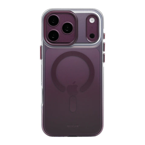 Coque Rixus Aero Shield Compatible MagSafe pour Apple iPhone 17 Pro Max, 18 Pro Max - Bordeaux