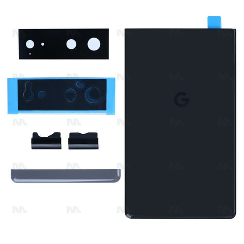 Vitre arrière pour Google Pixel 6 Stormy avec objectif noir OEM