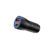 Chargeur voiture Rixus RXCC12 USB-C PD+QC3.0 38 W noir