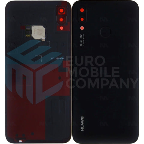Couvercle de batterie + Empreinte digitale pour Huawei P20 Lite (ANE-L21) - Pièce de rechange Original - Noir nuit 02351VPT