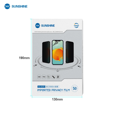 Film hydrogel flexible importé pour la protection de la vie privée Sunshine SS-057S (50 pièces)