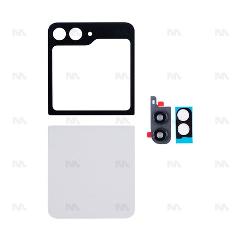Vitre arrière pour Samsung Galaxy Z Flip5 F731B avec crème pour objectif OEM