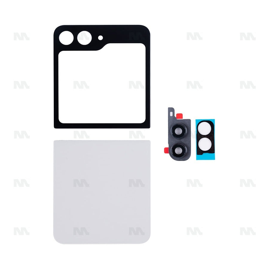 Vitre arrière pour Samsung Galaxy Z Flip5 F731B avec crème pour objectif OEM