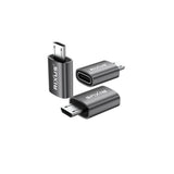 Adaptateur OTG Micro vers USB-C Rixus RXOTG05 gris sidéral (lot de 2)