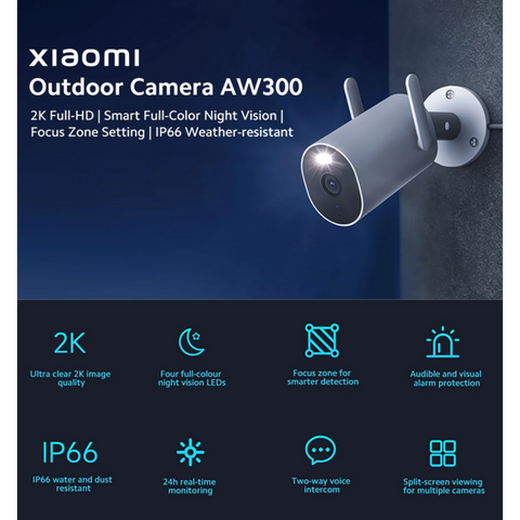 Caméra extérieure Xiaomi 2K Full HD AW300