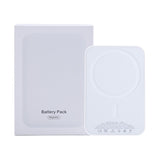 Batterie externe avec charge magnétique 15 W pour iPhone 12, 13, 14, 15, 16, 17 – Blanc