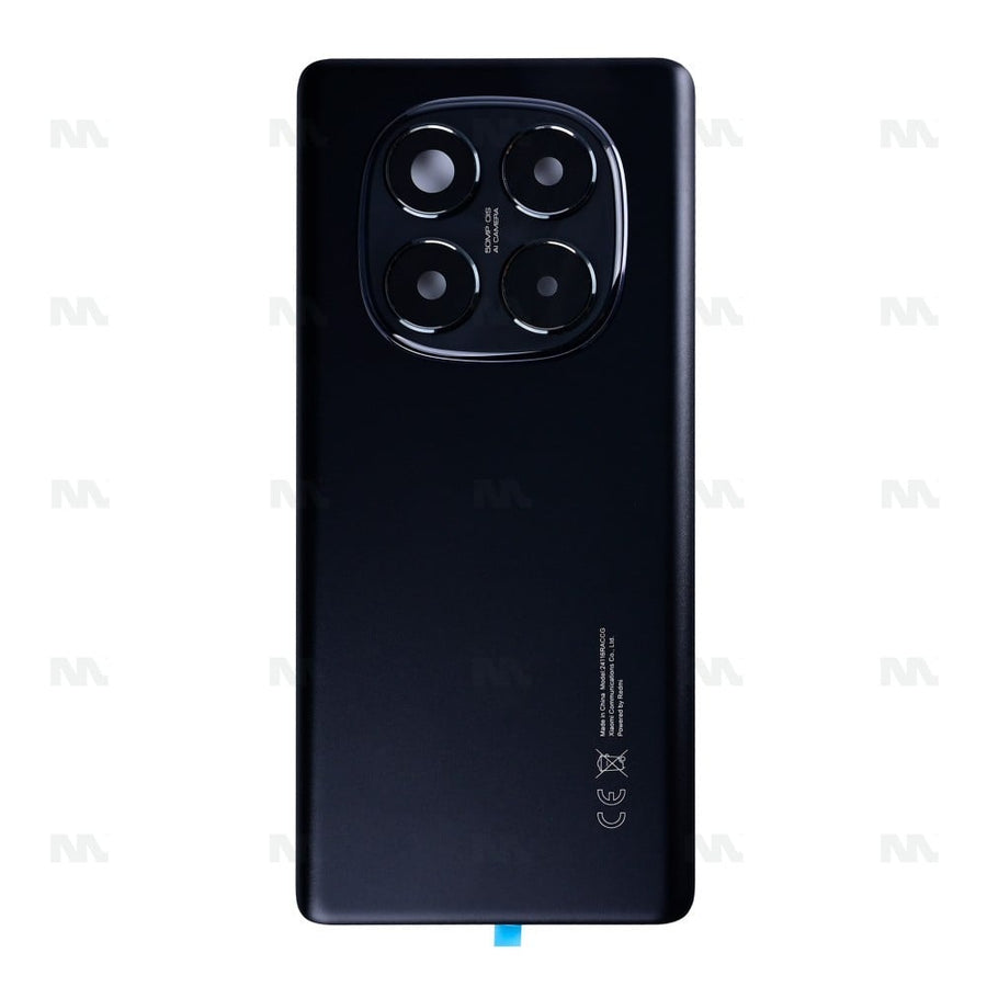 Vitre arrière pour Xiaomi Redmi Note 14 Pro 4G avec objectif, noir nuit, OEM