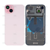Vitre Arrière avec NFC pour Apple iPhone 15, bloc complet d'appareil photo agrandi rose Compatible