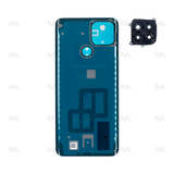 Vitre arrière pour Oppo A15s avec objectif, blanc fantaisie, OEM