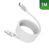 Câble de recharge magnétique Rixus RXUC59C USB-C vers USB-C 1 m 60 W blanc
