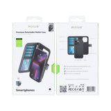 Portefeuille magnétique amovible Rixus Duo pour Samsung Galaxy S23 Ultra Noir