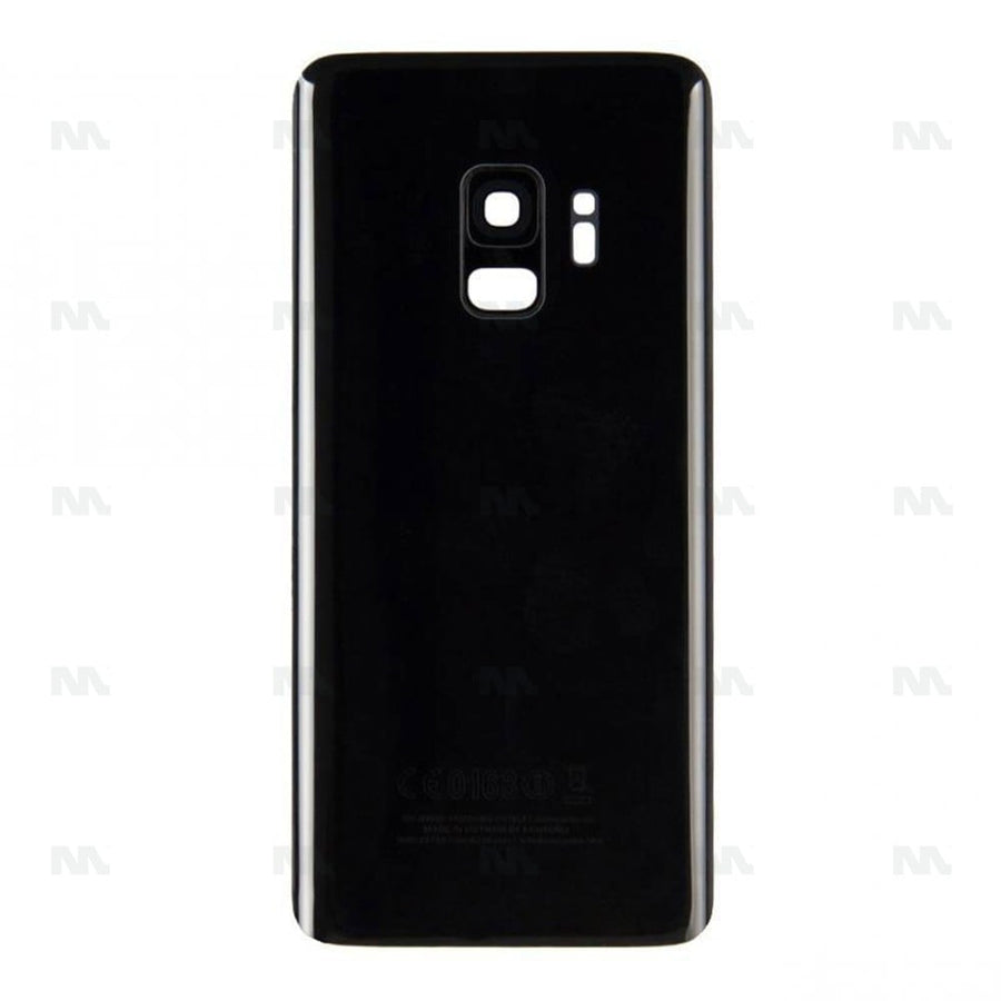 Vitre arrière pour Samsung Galaxy S9 G960F avec objectif - Noir nuit - OEM