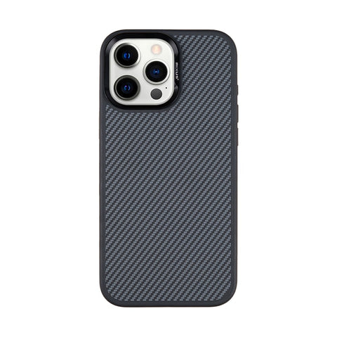 Coque de protection Mag Carbon avec MagSafe pour Apple iPhone 12 Pro Max – Titanium Black